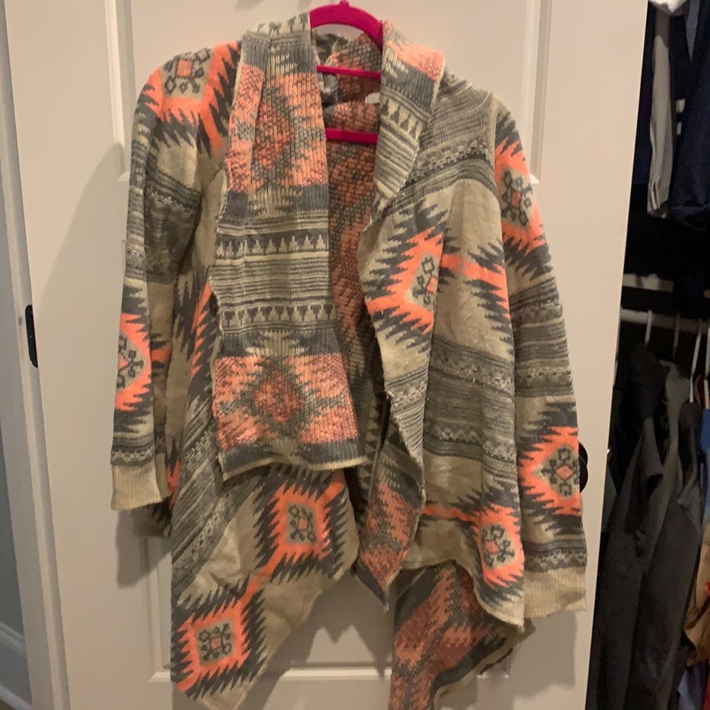 Pink and gray sweater